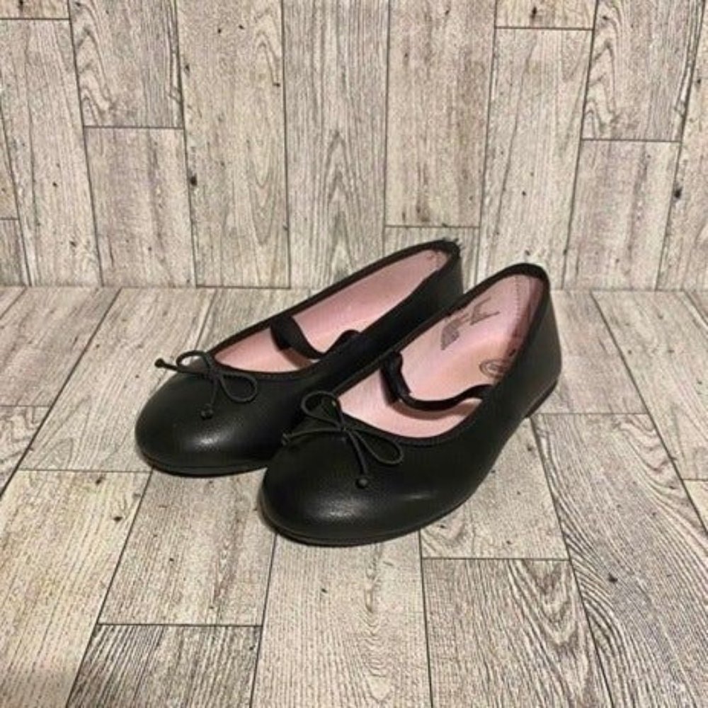 Wonder Nation Black Ballet Flats for Girls.  Size Toddler 12